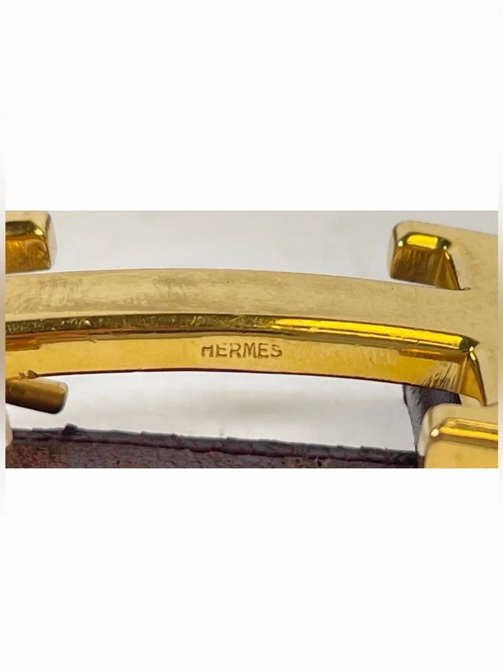 Authentic Vintage Hermes elastic Canvas & Leather H Belt